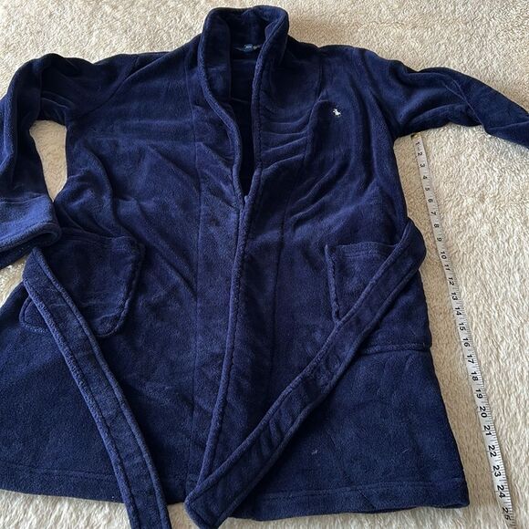 Polo Ralph Lauren plushy robe blue size medium - Picture 12 of 16
